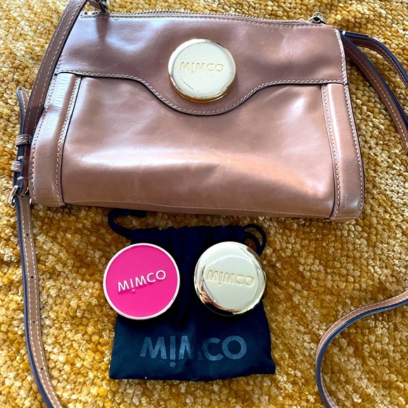 Mimco Bags Mimco Tan Interchangeable Discs Crossbody Bag Poshmark